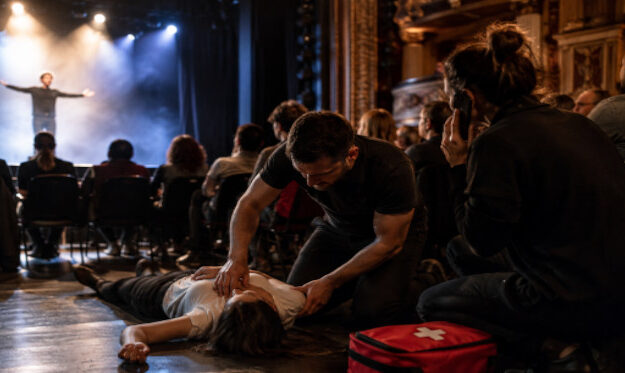 Intervention de secours auprès d’un spectateur victime d’un malaise dans une salle de spectacle